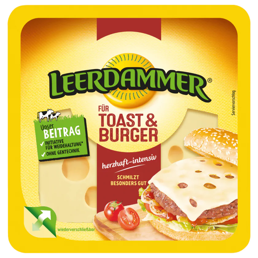 Leerdammer Für Toast & Burger herzhaft-intensiv 150g - 8721800402857