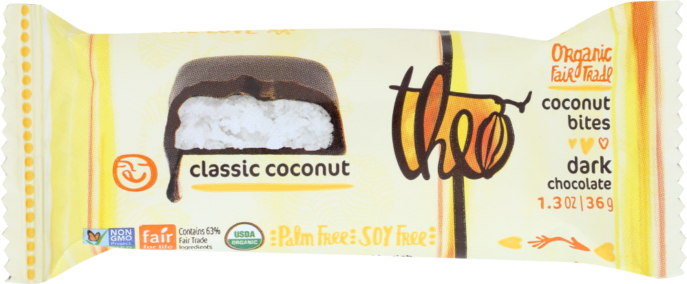 Theo, Classic Coconut Bites Dark Chocolate - 874492003548