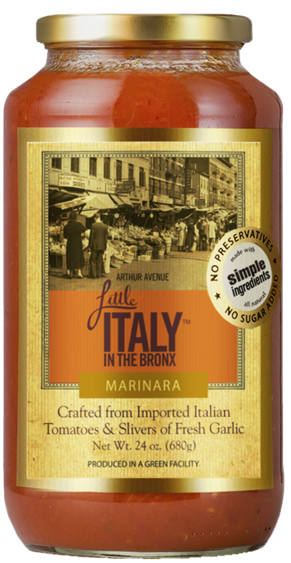 LITTLE ITALY IN THE BRONX: Sauce Marinara, 24 oz - 0876045006402