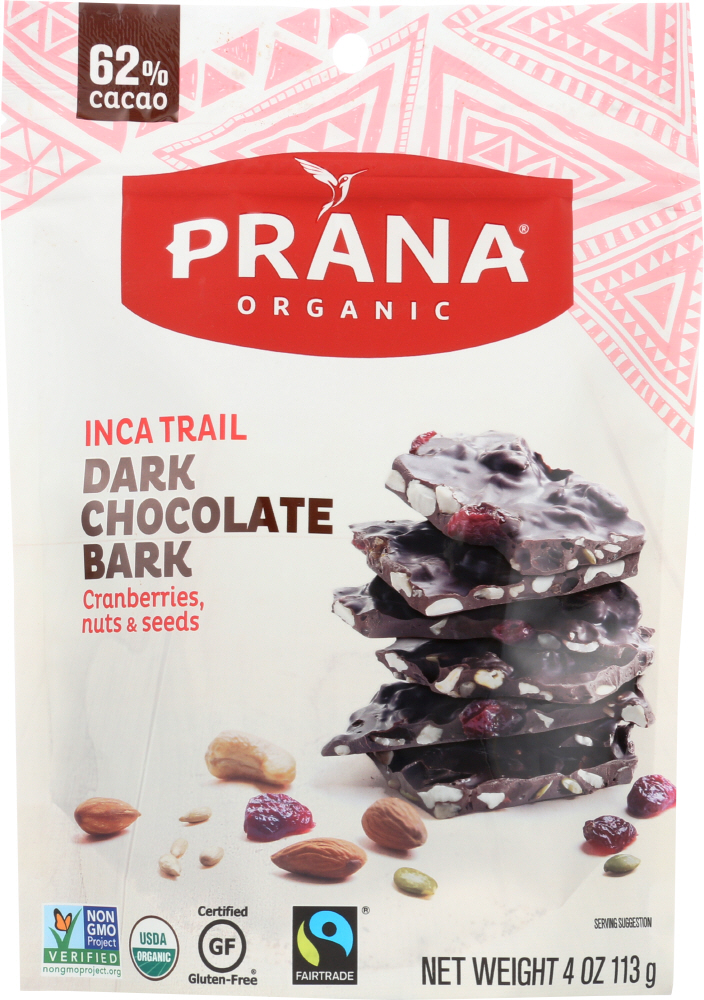 PRANA: Organic Inca Trail Dark Chocolate Bark, 4 oz - 0877693008473