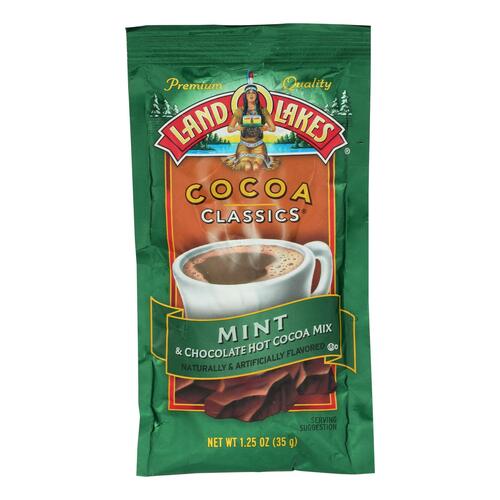 Land O Lakes Cocoa Classic Mix - Mint And Chocolate - 1.25 Oz - Case Of 12 - low