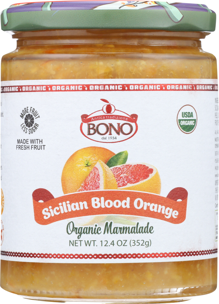 BONO: Sicilian Blood Orange Marmalade, 12.4 oz - 0879026031509