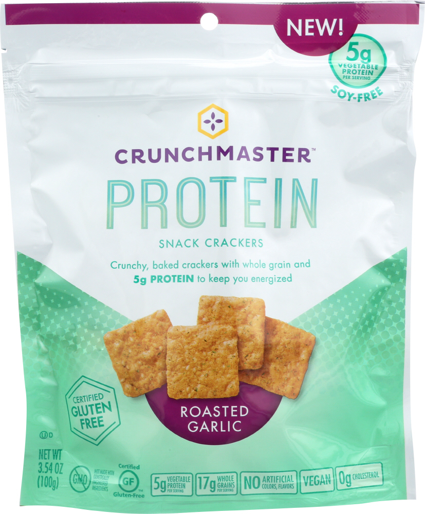 Roasted Garlic Protein Snack Crackers - 879890001318