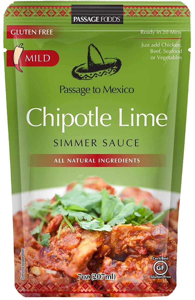 PASSAGE FOODS: Chipotle Lime Simmer Sauce, 7 oz - 0879924002366