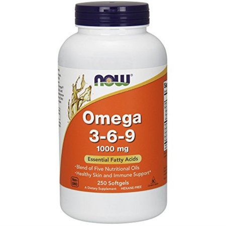 now supplements, omega 3-6-9 1000 mg with a blend of flax seed, evening primrose, canola, black currant and pumpkin seed oils, 250 softgels - 880100116470