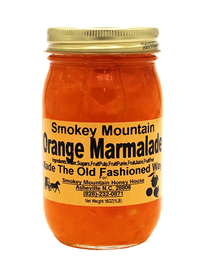  Smokey Mountain Honey House - Orange Marmalade - Gourmet Fruit Marmalade Made with Fresh Oranges and All Natural Spices - Sweet & Tart Combo - Fresh from the Farm to the Table - 16 oz Jar  - 880172175948