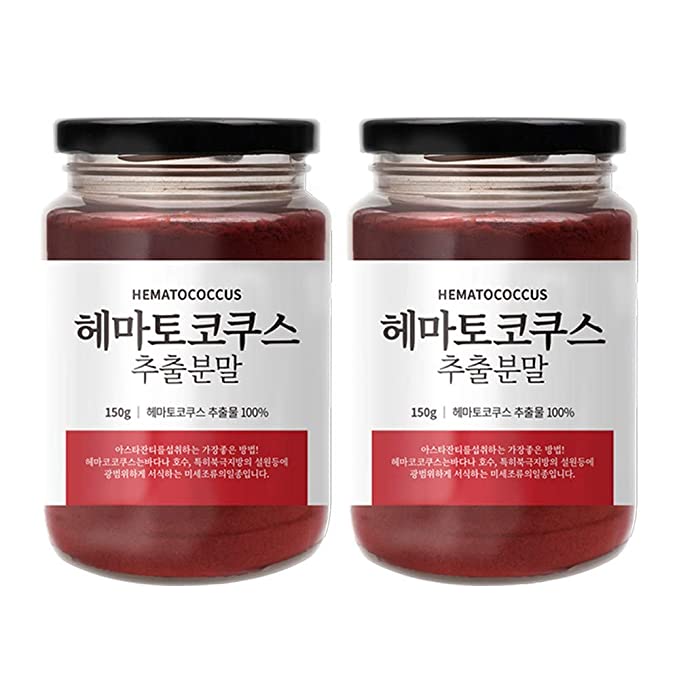 Sinsunherb Hematococcus Extract Powder | 150g | 2 Jars, Micro Algae from the North Pole, Great with Yogurt & Smoothie, 헤마토코쿠스 - 880181522450