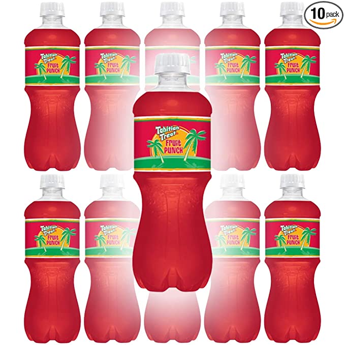  Tahitian Treat, Fruit Punch Soda, 20 Fl Oz Bottle (Pack of 10, Total of 200 Fl Oz)  - 880207998870