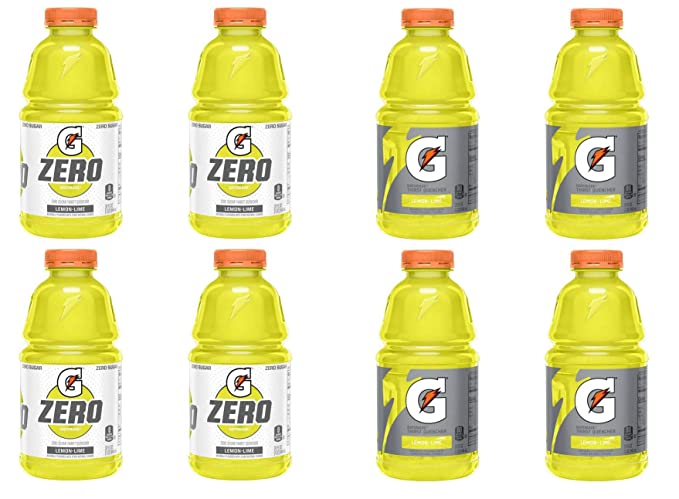  LUV BOX - Variety Gatorade Sports Drink Pack 32oz Plastic Bottle, 8 Per Case Zero Lemon Lime,Lemon Lime  - 880210172908