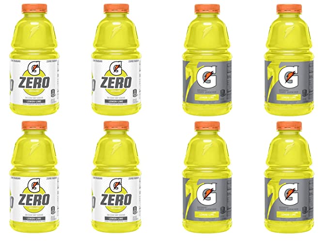 LUV BOX - Variety Gatorade Sports Drink Pack 32oz Plastic Bottle, 8 Per Case Zero Lemon Lime,Lemon Lime - 880210172908