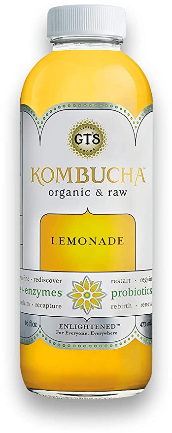 LUV BOX-GT’s Organic & Raw Kombucha, Lemonade ,16 fl oz.,12 pk. - 880248998259