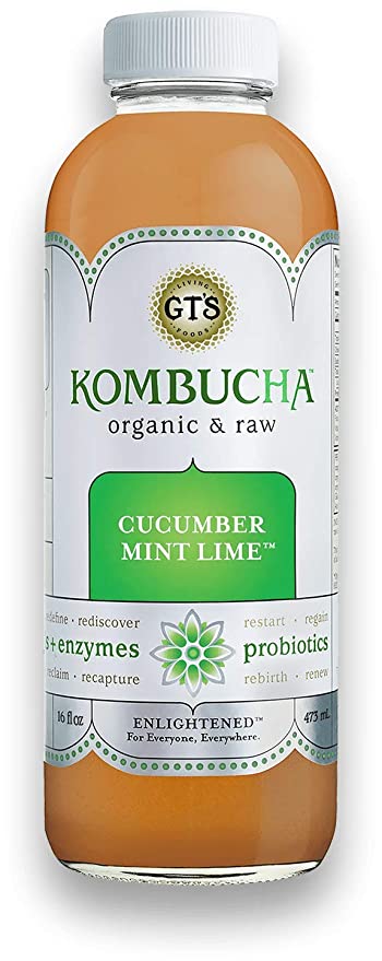  LUV BOX-GT’s Organic & Raw Kombucha, Cucumber Mint Lime ,16 fl oz.,12 pk.  - 880290890402