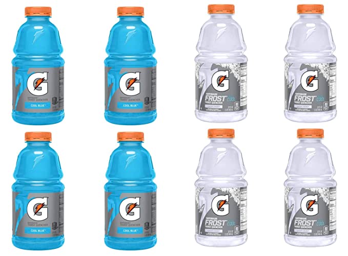  LUV BOX - Variety Gatorade Sports Drink Pack 32oz Plastic Bottle, 8 Per Case Cool Blue,Glacier Cherry  - 880538864905