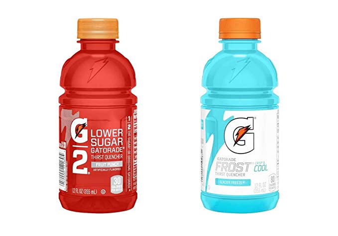 LUV BOX - Variety Gatorade Sport Drink Pack 12oz Plastic Bottle, 24ct.,Gatorade G2 Fruit Punch,Gatorade Glacier Freeze - 880556001672