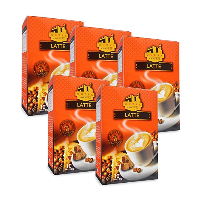  5 Boxes 3 in 1 Creamy Cuppa Roaster Latte Imported from Malaysia , Creamy Taste (10 sticks x 20g)  - 880563463524