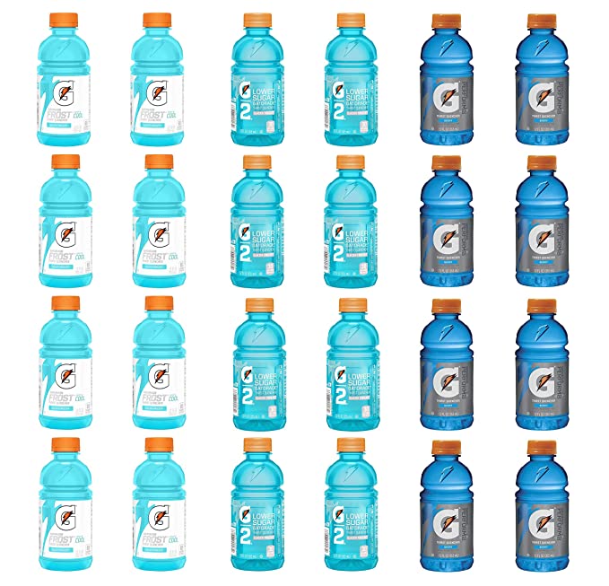 LUV BOX - Variety Gatorade Sport Drink Pack 12oz Plastic Bottle, 24ct.,Gatorade Berry,Gatorade G2 Glacier Freeze,Gatorade Glacier Freeze - 880572358941
