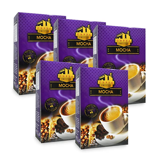 (Bundle of 5) Cuppa Roaster Mocha Instant Coffee Imported from Malaysia (10 sticks x 20g) - 705615209113