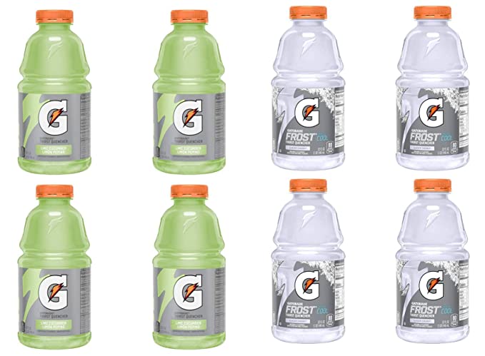  LUV BOX - Variety Gatorade Sports Drink Pack 32oz Plastic Bottle, 8 Per Case Lime Cucumber,Glacier Cherry  - 880789843278