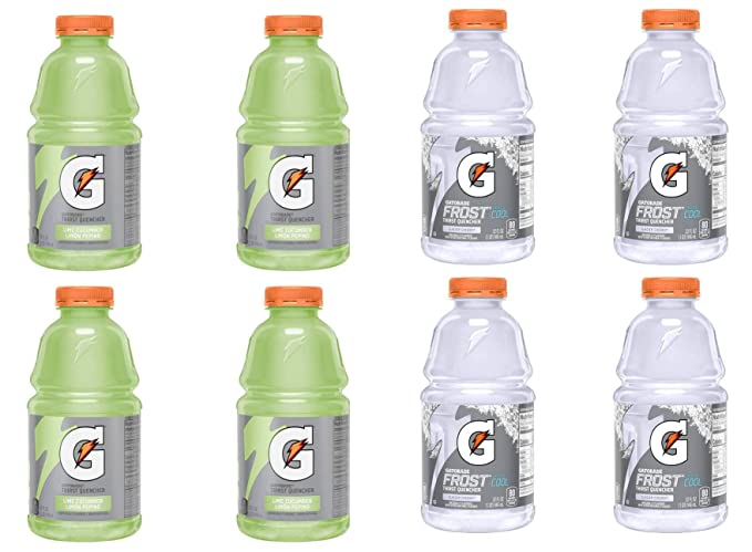 LUV BOX - Variety Gatorade Sports Drink Pack 32oz Plastic Bottle, 8 Per Case Lime Cucumber,Glacier Cherry - 880789843278