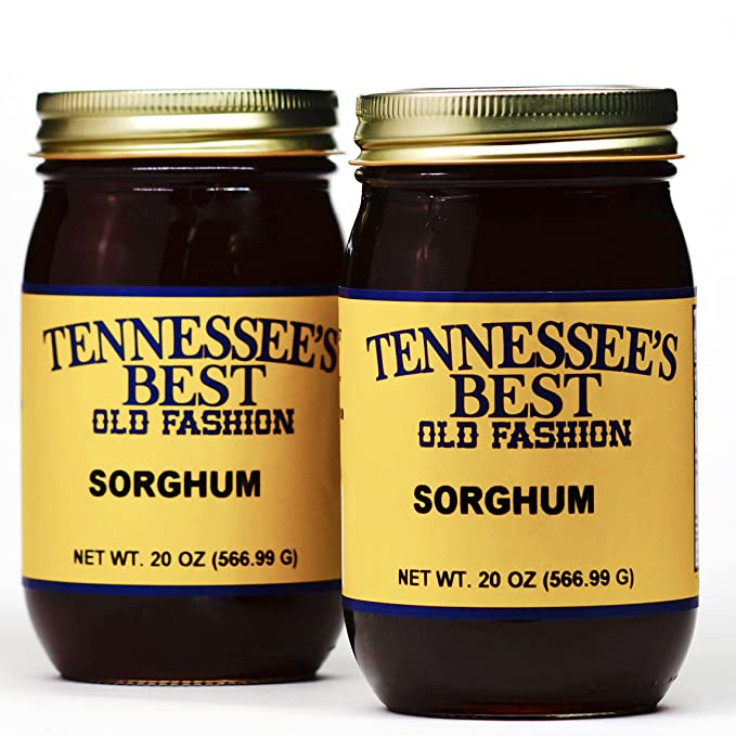  Tennessee’s Best Old Fashion Sorghum - Two Pack - Handcrafted with Simple Ingredients - Pure Sorghum Molasses - All Natural, Small Batch-Made - Two 16 oz Jars (454 g)  - 880883916946