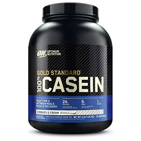 Optimum Nutrition Gold Standard 100% Micellar Casein Protein Powder, Slow Digesting, Helps Keep You Full, Overnight Muscle Recovery, Cookies and Cream, 4 Pound (Packaging May Vary) - 881648296686