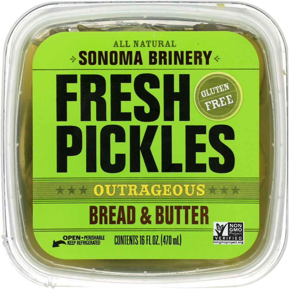 SONOMA BRINERY: Fresh Pickles Outrageous Bread and Butter, 16 oz - 0883061000079