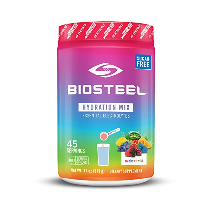 BioSteel Hydration Mix, Sugar-Free with Essential Electrolytes, Rainbow Twist, 45 Servings - 883309110744