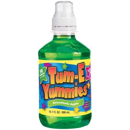 Tum-e Yummies Fruit Flavored Drink, Greentastic Apple, 10 Oz (Pack of 12 Bottles) - 883315090245