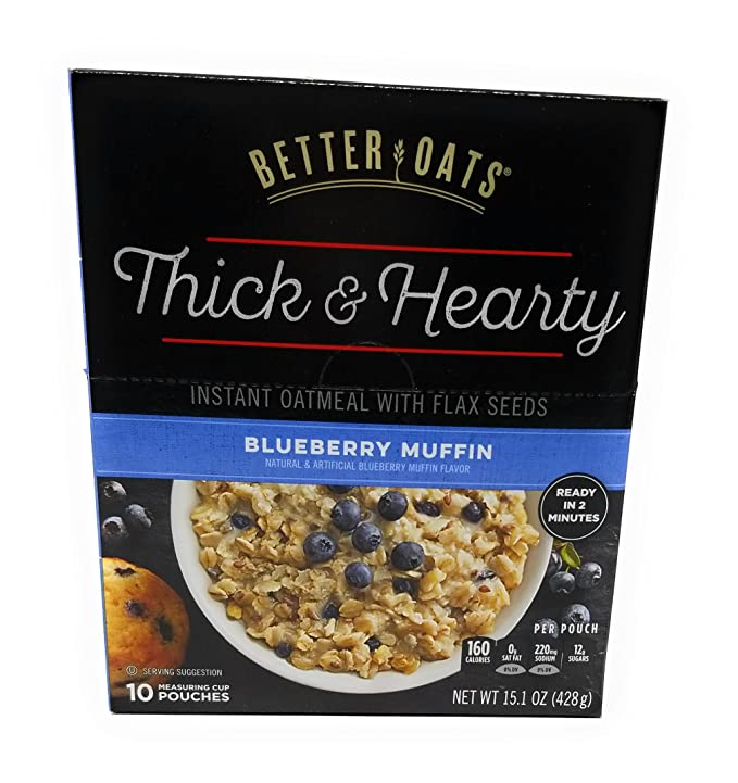  Better Oats, Blueberry Muffin Instant Oats, 15.1oz Box (Pack of 3) - 883921170294