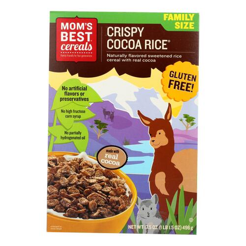 MOM’S BEST: Crispy Cocoa Rice Cereal, 17.5 oz - 0883978063754