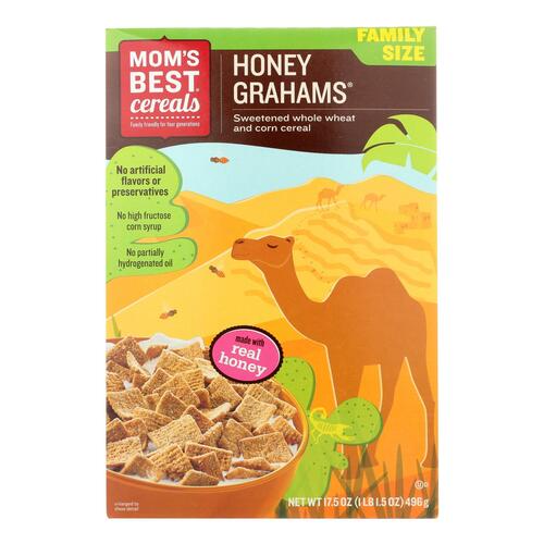 MOMS BEST: Honey Grahams Cereal, 17.5 oz - 0883978079786