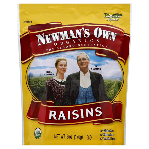 NEWMANS OWN ORGANIC: Raisins Organic Zipbag, 6 oz - 0884284040200