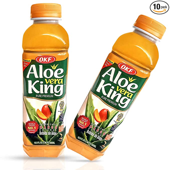 Okf Aloe Vera King Mango Drink, 16.9oz (Pack of 10) - 884394000224