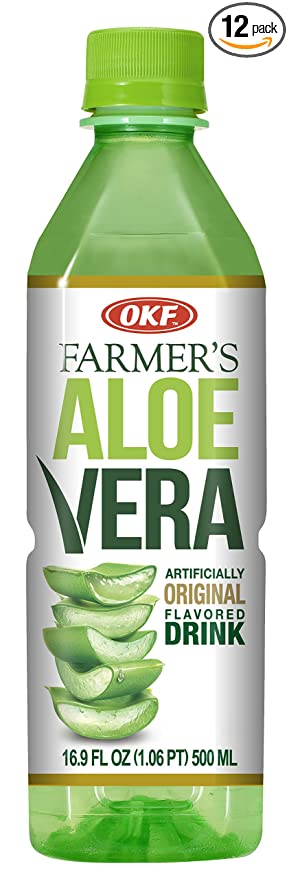  OKF Farmer's Aloe Vera Drink, Original, 16.9 Fluid Ounce (Pack of 12)  - 884394007810