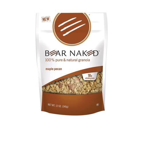  Bear Naked Granola Cereal, Whole Grain Granola, Breakfast Snacks, Maple Pecan, 12oz Bag (1 Bag)  - 884623486195