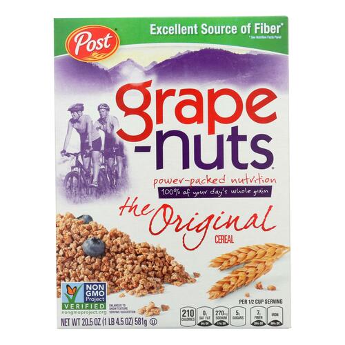  Post Grape-Nuts The Original Non-GMO Cereal 20.5 oz. Box (Pack of 12)  - 884912004710