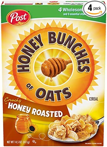  Honey Bunches of Oats Honey Roasted, 14.5-Ounce Boxes (Pack of 4) - 884912014245
