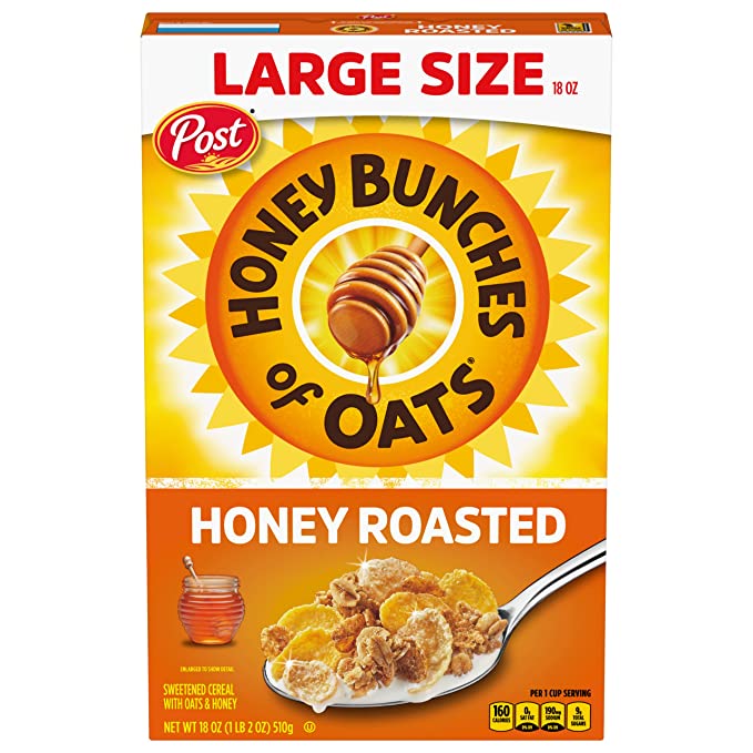  Post Honey Bunches of Oats, Crunchy Honey Roasted, 18 Oz - 884912014269