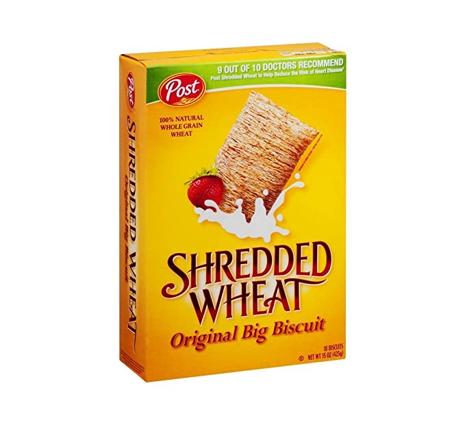  Post Shredded Wheat Cereal 15 oz (Pack of 12) - 884912180056