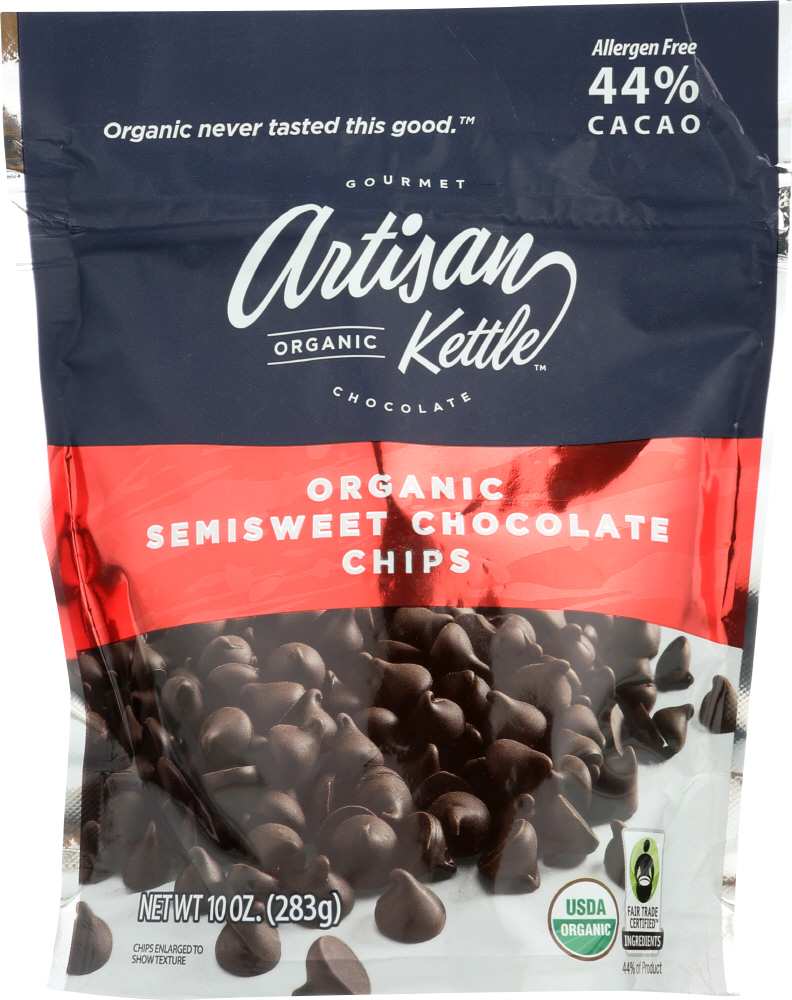 Artisan Kettle Chocolate Chips - Organic - Semisweet - Case Of 6 - 10 Oz - 884983000093