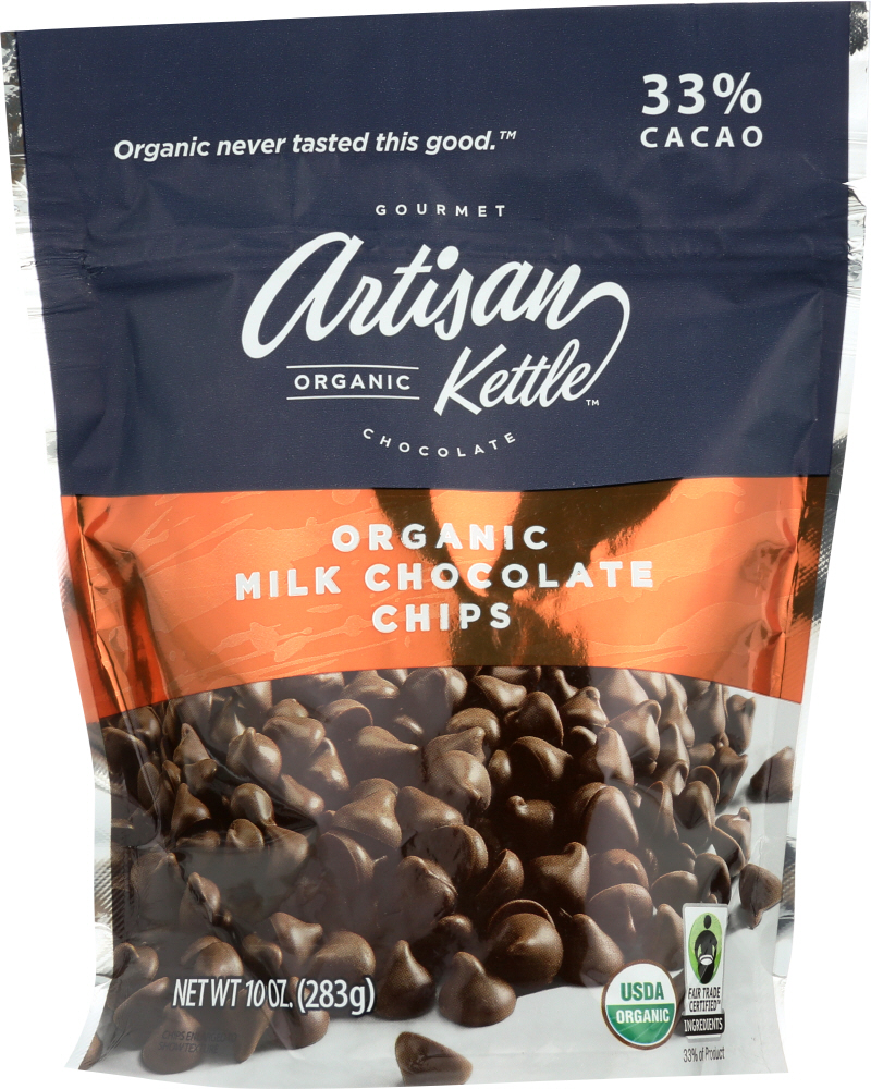 ARTISAN KETTLE: Morsels Organic Milk Chocolate Chips, 10 oz - 0884983000109