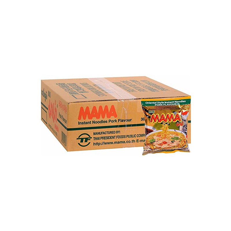 Soupe Nouille Porc Mama Carton 30X55G Thailande - 8850987122361