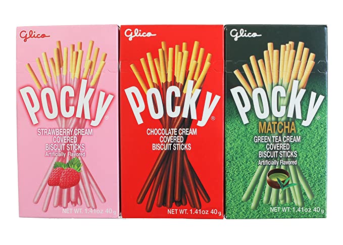  Pocky Biscuit Sticks 3 Flavor Variety Pack (Pack of 12)  - 885131345042