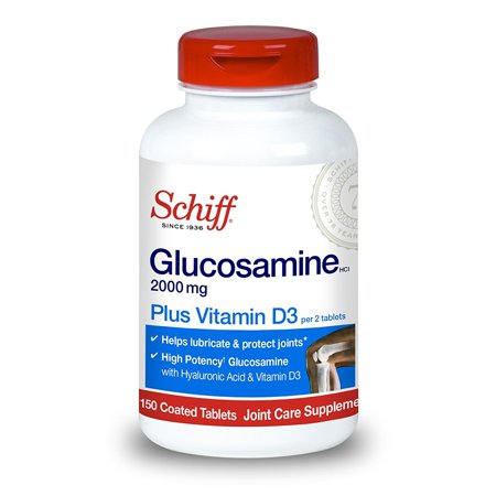 Schiff Glucosamine 2000mg with Vitamin D3 and Hyaluronic Acid 150 tablets - Joint Supplement - 885260247965