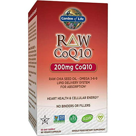 Garden of Life Vegetarian Omega 3 6 9 Supplement - Raw CoQ10 Chia Seed Oil Whole Food Nutrition with Antioxidant Support, 60 Capsules (B005JAT54S) - 885260411885