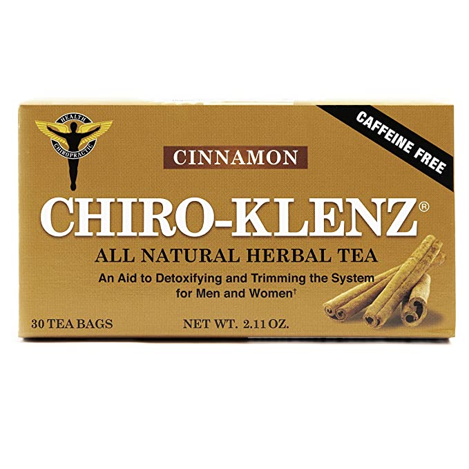  Chiro-Klenz Cinnamon Detox Tea for Colon Cleanse – Natural Herbal Tea for Bloating Relief and Weight Loss for Women and Men | Gentle Cleansing Action for Full Body Detox | No Caffeine, or Gluten  - 885260839665