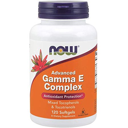 NOW Supplements Advanced Gamma E Complex Mixed Tocopherols & Tocotrienols Antioxidant Protection* 120 Softgels - 885370071733