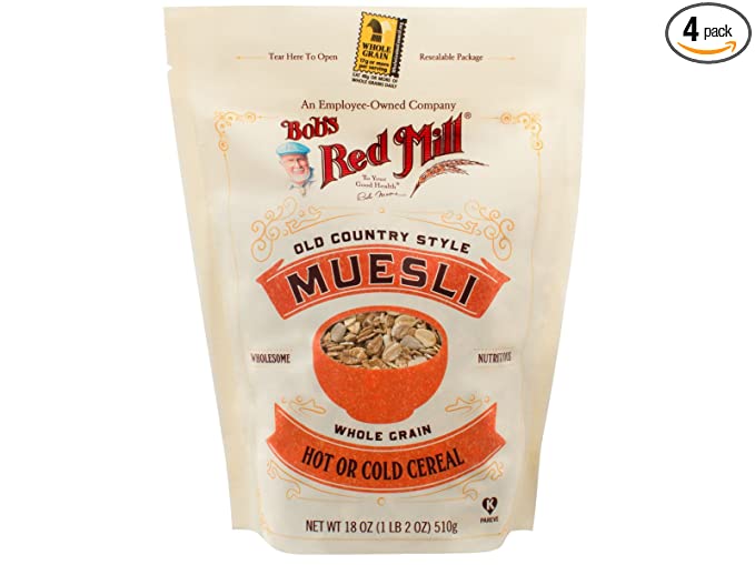 Bob's Red Mill Cereal Muesli, 18-ounce Bags (4 Pack) - 767563188254