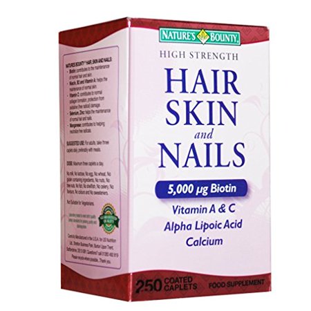 Nature's Bounty Extra Strength Hair Skin Nails, 250 Count - 885594861585