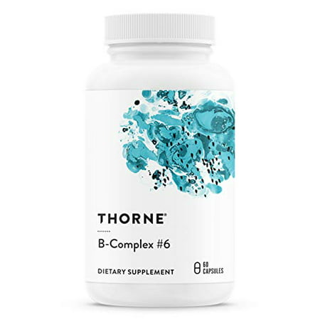 Thorne Research - B-Complex #6 - Vitamin B Complex with Active Forms of Essential B Vitamins and Extra B6-60 Capsules - 885707170726